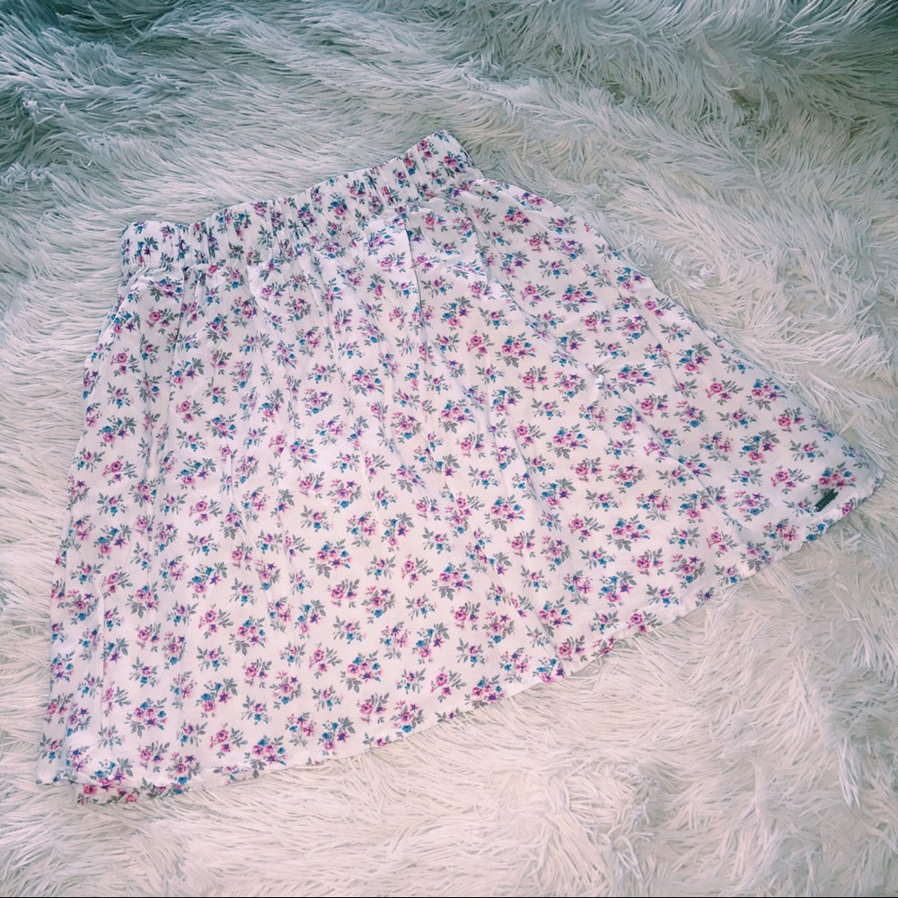White Skirt with Flowers